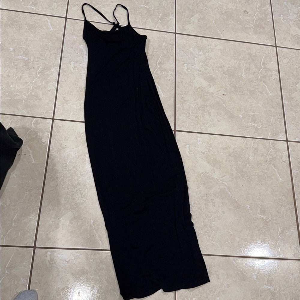 SHEIN Black Strappy Dress